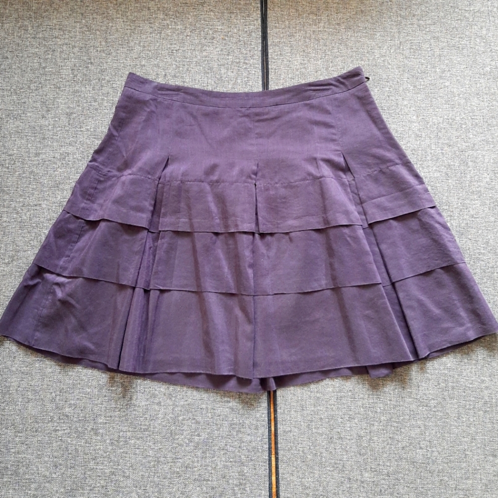 GAP Purple Tiered Silky Skirt Large